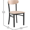 image:imageFlash Furniture Commercial Steel Dining Chair BlueNatural Birch