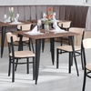 image:imageFlash Furniture Commercial Steel Dining Chair BlueNatural Birch