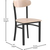 image:imageFlash Furniture Commercial Steel Dining Chair BlueNatural Birch
