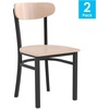 image:imageFlash Furniture Commercial Steel Dining Chair BlueNatural Birch