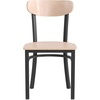 image:imageFlash Furniture Commercial Steel Dining Chair BlueNatural Birch