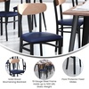 image:imageFlash Furniture Commercial Steel Dining Chair BlueNatural Birch Wood BackBlue Vinyl Seat