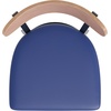 image:imageFlash Furniture Commercial Steel Dining Chair BlueNatural Birch Wood BackBlue Vinyl Seat
