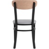 image:imageFlash Furniture Commercial Steel Dining Chair BlueNatural Birch Wood BackGray Vinyl Seat
