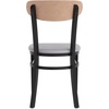image:imageFlash Furniture Commercial Steel Dining Chair BlueNatural Birch Wood BackGray Vinyl Seat