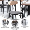 image:imageFlash Furniture Commercial Steel Dining Chair BlueNatural Birch Wood BackGray Vinyl Seat