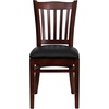 image:imageFlash Furniture Hercules Vertical Back Wood ChairVinyl Seat WalnutMochaBlack Vinyl SeatMahogany Wood Frame