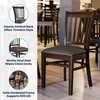 image:imageFlash Furniture Hercules Vertical Back Wood ChairVinyl Seat WalnutMochaMocha Vinyl SeatWalnut Wood Frame