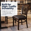 image:imageFlash Furniture Hercules Vertical Back Wood ChairVinyl Seat WalnutMochaMocha Vinyl SeatWalnut Wood Frame