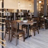 image:imageFlash Furniture Hercules Vertical Back Wood ChairVinyl Seat WalnutMochaMocha Vinyl SeatWalnut Wood Frame