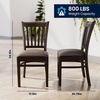 image:imageFlash Furniture Hercules Vertical Back Wood ChairVinyl Seat WalnutMochaMocha Vinyl SeatWalnut Wood Frame