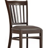 image:imageFlash Furniture Hercules Vertical Back Wood ChairVinyl Seat WalnutMochaMocha Vinyl SeatWalnut Wood Frame