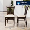 image:imageFlash Furniture Hercules Vertical Back Wood ChairVinyl Seat WalnutMochaTan Vinyl SeatWalnut Wood Frame