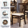 image:imageFlash Furniture Hercules Vertical Back Wood ChairVinyl Seat WalnutMochaTan Vinyl SeatWalnut Wood Frame