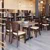 image:imageFlash Furniture Hercules Vertical Back Wood ChairVinyl Seat WalnutMochaTan Vinyl SeatWalnut Wood Frame
