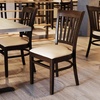 image:imageFlash Furniture Hercules Vertical Back Wood ChairVinyl Seat WalnutMochaTan Vinyl SeatWalnut Wood Frame