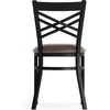 image:imageFlash Furniture Hercules XBack Chair  Vinyl Seat BlackMocha 2PackMocha Vinyl SeatBlack Metal Frame