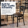 image:imageFlash Furniture Hercules XBack Chair  Vinyl Seat BlackMocha 2PackMocha Vinyl SeatBlack Metal Frame