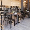 image:imageFlash Furniture Hercules XBack Chair  Vinyl Seat BlackMocha 2PackMocha Vinyl SeatBlack Metal Frame