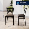 image:imageFlash Furniture Hercules XBack Chair  Vinyl Seat BlackMocha 2PackMocha Vinyl SeatBlack Metal Frame