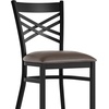 image:imageFlash Furniture Hercules XBack Chair  Vinyl Seat BlackMocha 2PackMocha Vinyl SeatBlack Metal Frame