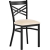 image:imageFlash Furniture Hercules XBack Chair  Vinyl Seat BlackMocha 2PackTan Vinyl SeatBlack Metal Frame
