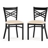 image:imageFlash Furniture Hercules XBack Chair  Vinyl Seat BlackMocha 2PackTan Vinyl SeatBlack Metal Frame