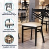 image:imageFlash Furniture Hercules XBack Chair  Vinyl Seat BlackMocha 2PackTan Vinyl SeatBlack Metal Frame