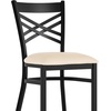 image:imageFlash Furniture Hercules XBack Chair  Vinyl Seat BlackMocha 2PackTan Vinyl SeatBlack Metal Frame