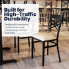 image:imageFlash Furniture Hercules XBack Chair  Vinyl Seat BlackMocha 2PackTan Vinyl SeatBlack Metal Frame