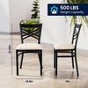 image:imageFlash Furniture Hercules XBack Chair  Vinyl Seat BlackMocha 2PackTan Vinyl SeatBlack Metal Frame