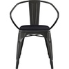 image:imageFlash Furniture Metal IndoorOutdoor Chair with Arms BlackBlackBlack