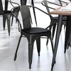image:imageFlash Furniture Metal IndoorOutdoor Chair with Arms BlackBlackBlack