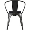 image:imageFlash Furniture Metal IndoorOutdoor Chair with Arms BlackBlackBlack