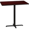 image:imageFlash Furniture 42x30 Rectangular Table and 235x295 XBase MahoganyMahogany