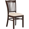 Tan Vinyl Seat/Walnut Wood Frame