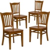 image:imageFlash Furniture Hercules Wood Restaurant Chair Cherry 4PackCherry