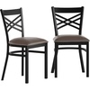 Mocha Vinyl Seat/Black Metal Frame