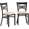 Tan Vinyl Seat/Black Metal Frame