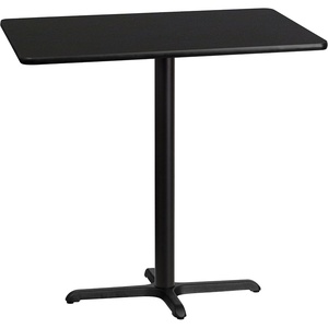 image:imageFlash Furniture 42x30 Rectangular Table and 235x295 XBase MahoganyBlack