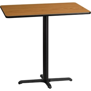 image:imageFlash Furniture 42x30 Rectangular Table and 235x295 XBase MahoganyNatural