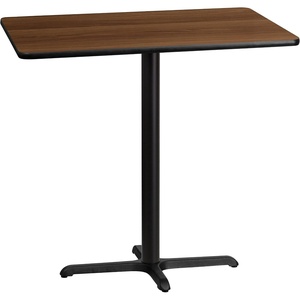 image:imageFlash Furniture 42x30 Rectangular Table and 235x295 XBase MahoganyWalnut