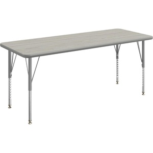 image:imageFlash Furniture 60 x 24 Adjustable Activity Table Gray Short LegsLight Gray