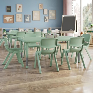image:imageFlash Furniture 7Piece Kids Activity Table and Chair Set Sage