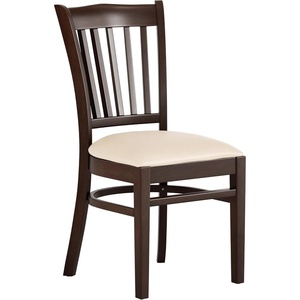 image:imageFlash Furniture Hercules Vertical Back Wood ChairVinyl Seat WalnutMochaTan Vinyl SeatWalnut Wood Frame