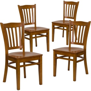 image:imageFlash Furniture Hercules Wood Restaurant Chair Cherry 4PackCherry