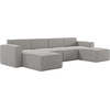 image:imageFlash Furniture Bridgetown Modern Modular Sofa with 2 Ottomans 4 Seater Sectional Sofa for Living Room Family Room Home Office 6 Piece Set GrayGrey