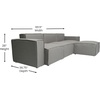 image:imageFlash Furniture Bridgetown Modern Modular Sofa with Ottoman 3 Seater Sectional Sofa for Living Room Family Room Home Office 4 Piece Set GrayGrey