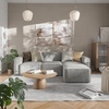 image:imageFlash Furniture Bridgetown Modern Modular Sofa with Ottoman 3 Seater Sectional Sofa for Living Room Family Room Home Office 4 Piece Set GrayGrey