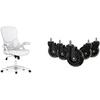 image:imageFlash Furniture Porter HighBack Office Chair Bundle with 5 Transparent Replacement Wheels